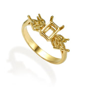 טבעת לשיבוץ אמרלד ומרקיזות