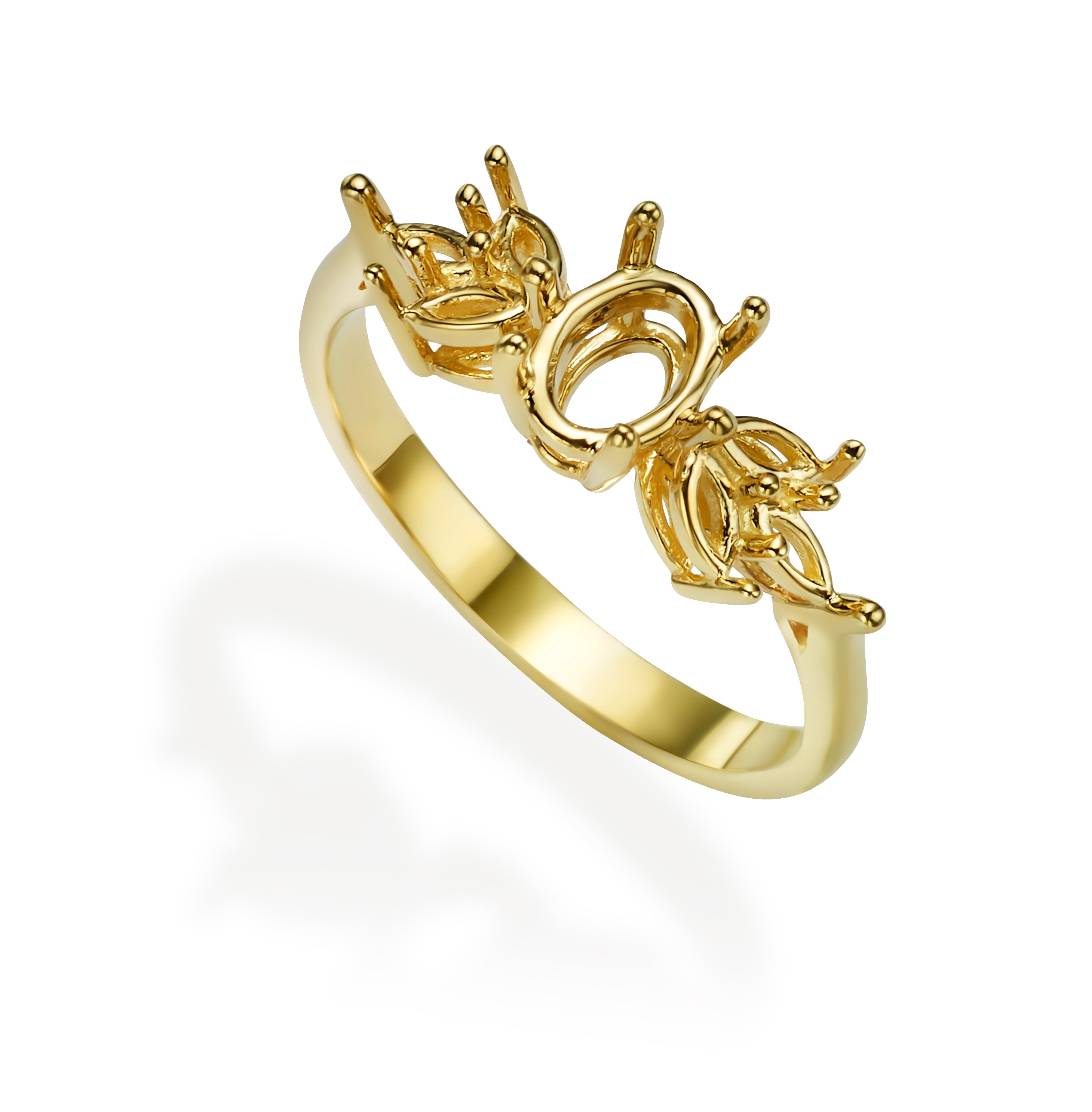 טבעת לשיבוץ אובאל ומרקיזות