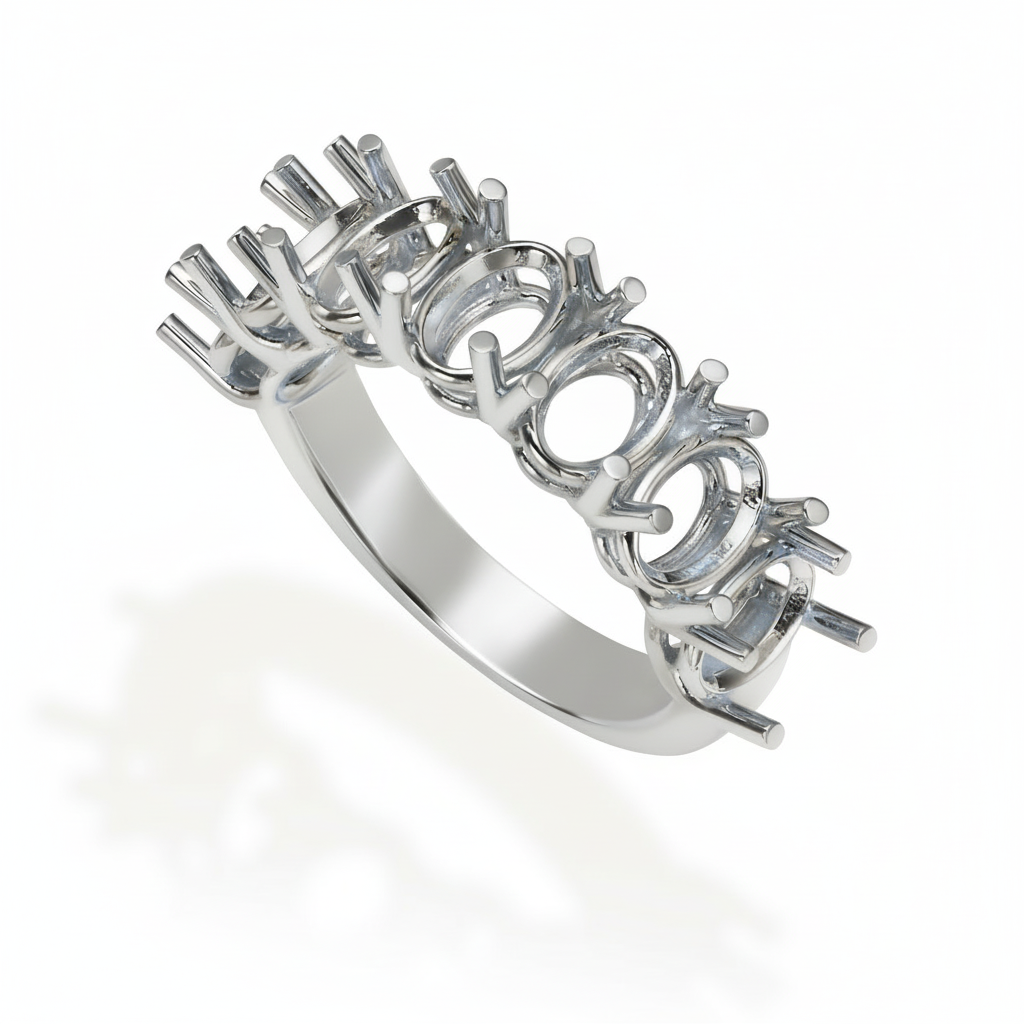 טבעת לשיבוץ חצי אובל 4 שיניים