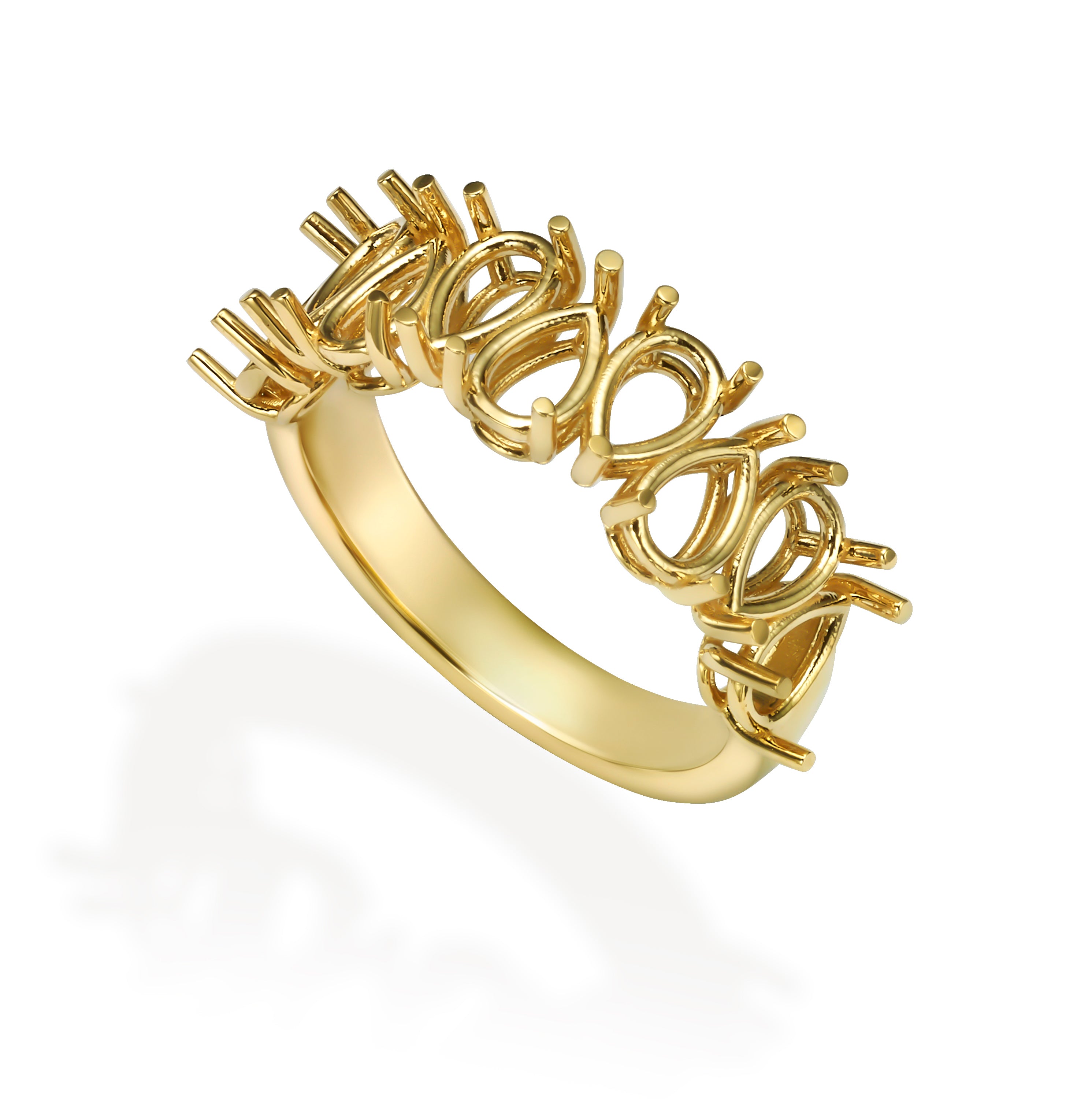 טבעת לשיבוץ חצי טיפות