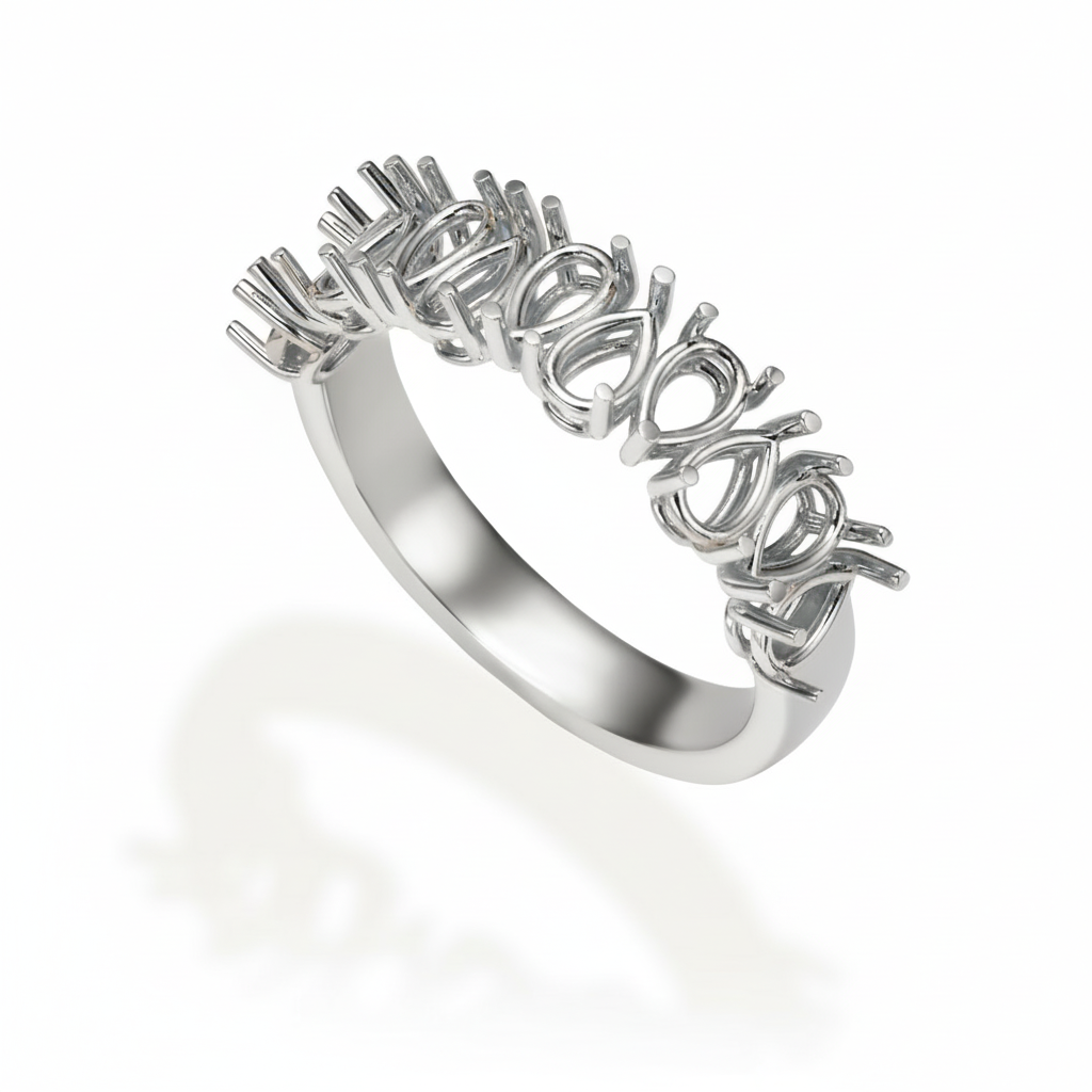 טבעת לשיבוץ חצי טיפות