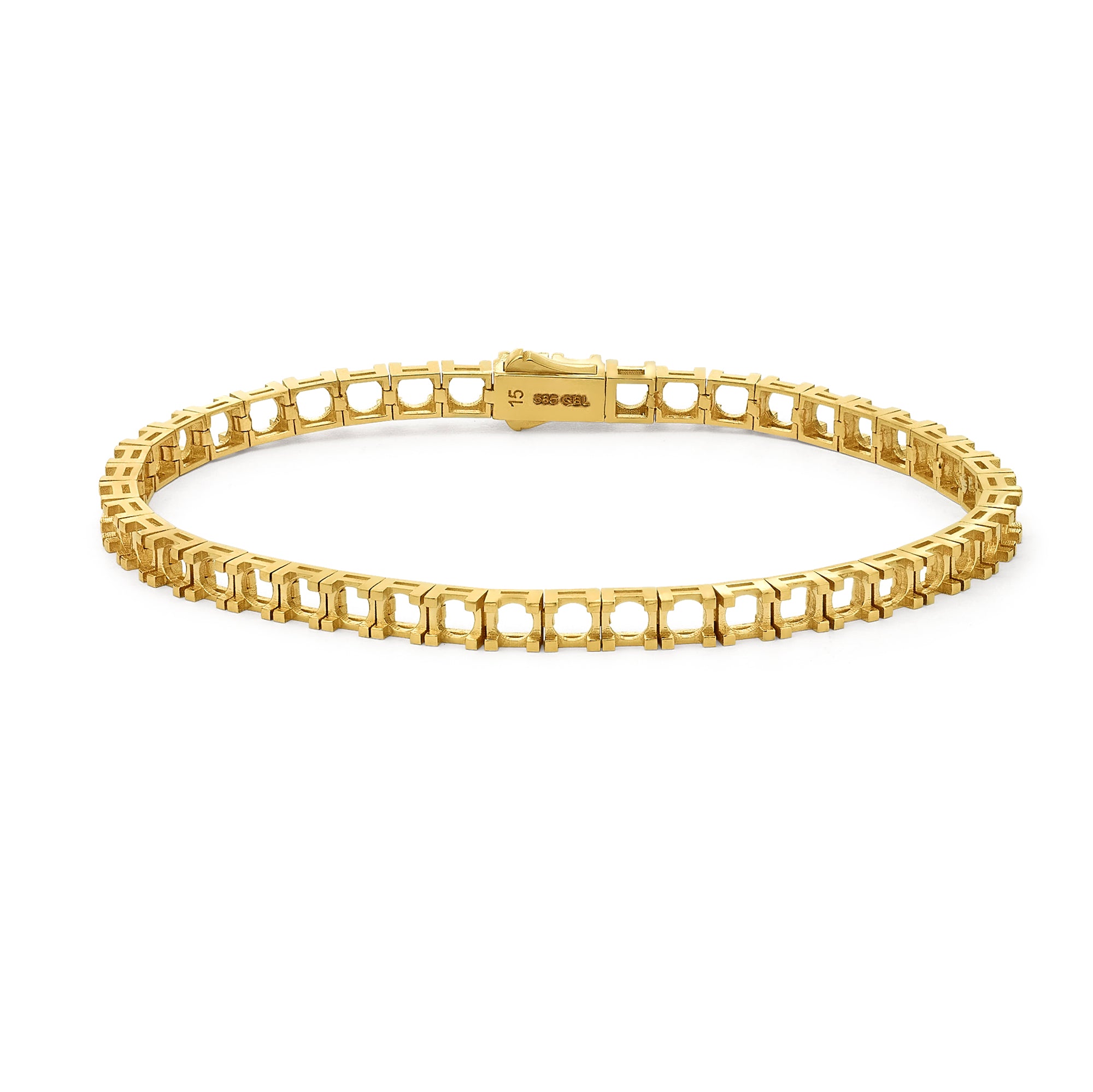 צמיד טניס שיניים מרובע